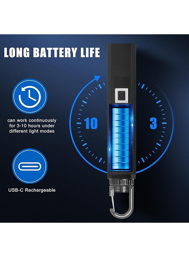 KASTWAVE Super Bright LED Flashlights Handheld Tactical Flashlights Compact USB Rechargeable Multiple Lighting Modes for Hiking Camping Hurricane Outage - Image 4