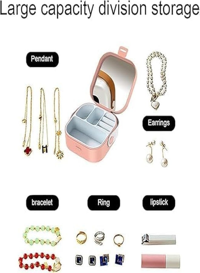 Flygon Mini Jewellery box Storage Case - Portable Travel Jewellery Organizer with Multiple Compartments for Earrings, Necklaces, and Accessories - Ideal for Safekeeping jewellery (MULTI COLOUR) - Image 4