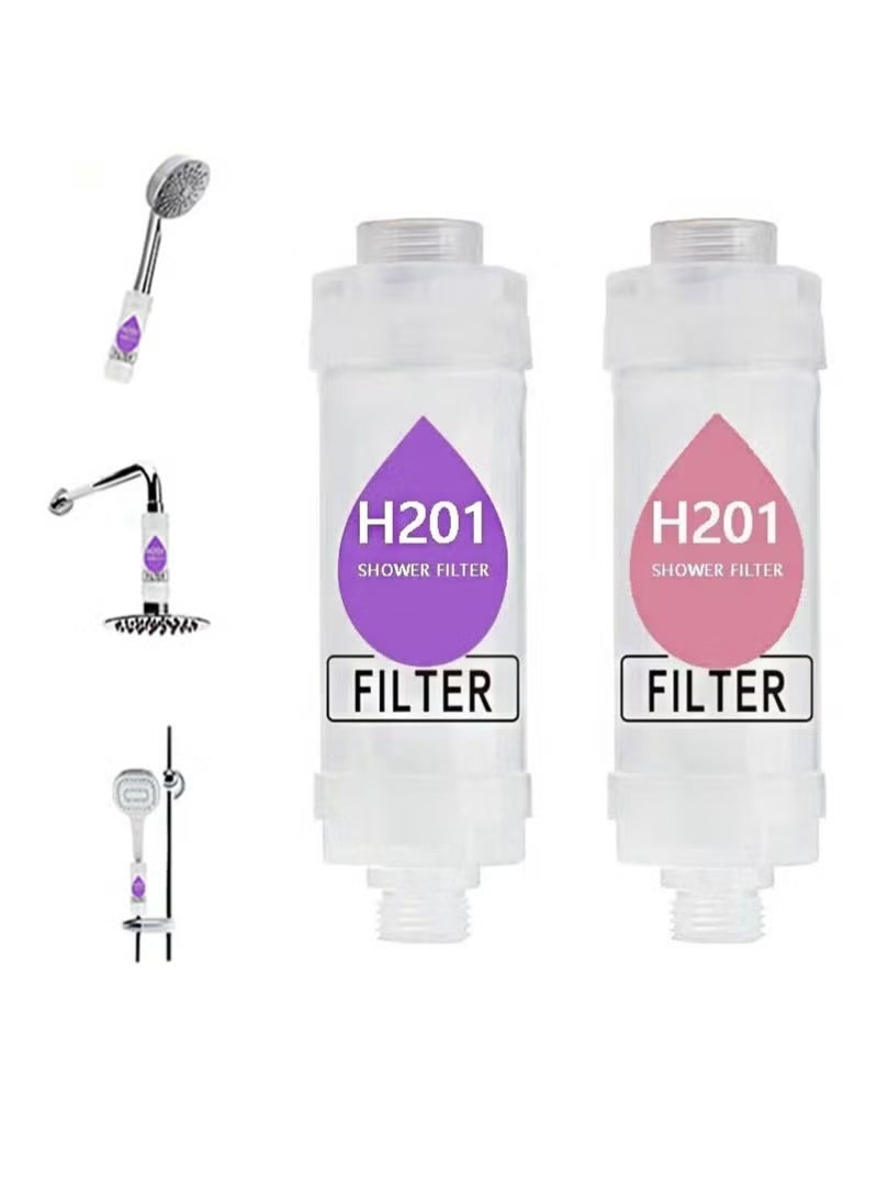 روك بو عبوتان من فلتر دش فيتامين C، يفلتر الملوثات مثل الكلور الحر، فلتر دش لإزالة المواد الكيميائية السامة، تركيب سهل، ماء دش مفلتر (لافندر وزهر الكرز) - Image 1