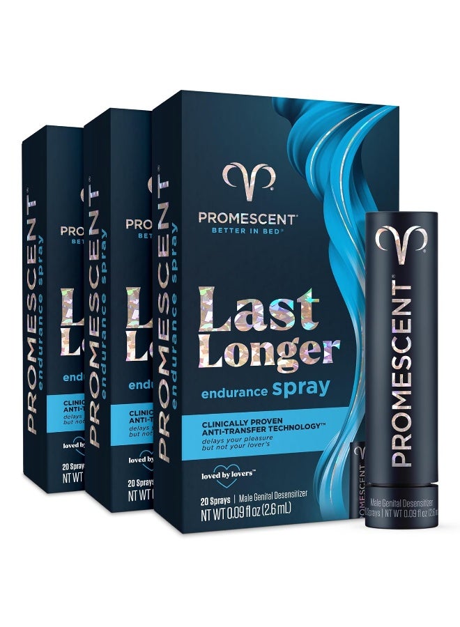 Promescent Prolonging Delay Spray for Men Unique Topical Lidocaine Formula for Better and Maximized Sensation and Climax (3 Travel Size Pack) - Size 2.6 ml - Image 1