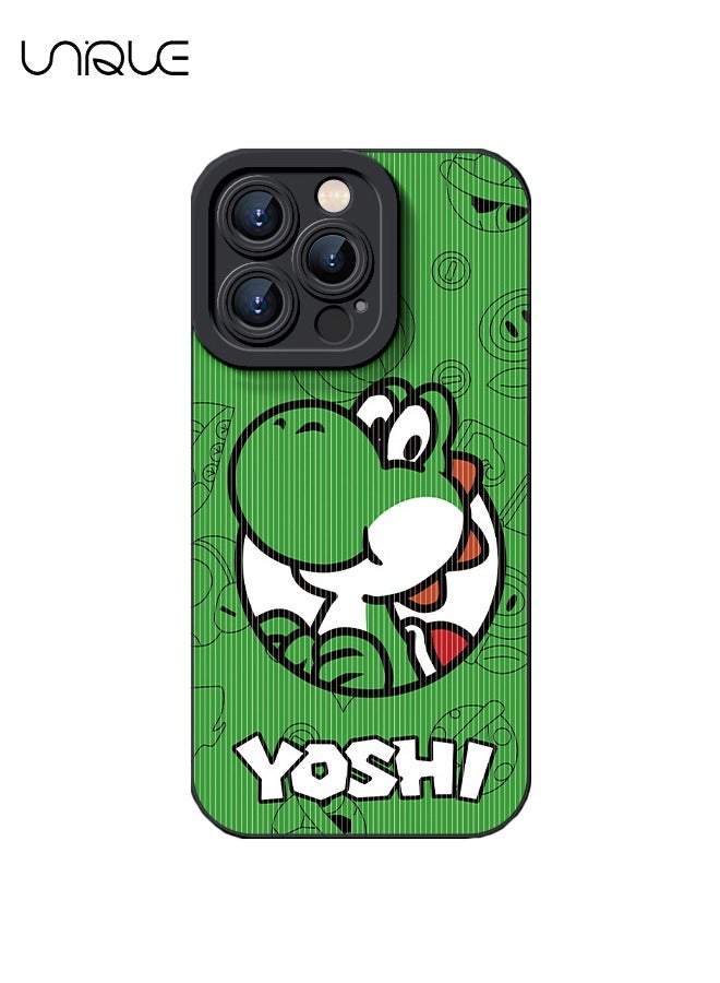 Unique Compatible with iPhone 15 Pro Max Cases, Green Dinosaur Cases, Cartoon Animal Cases - Stylish and Cute Phone Cases - TPU Drop Protection - Image 1