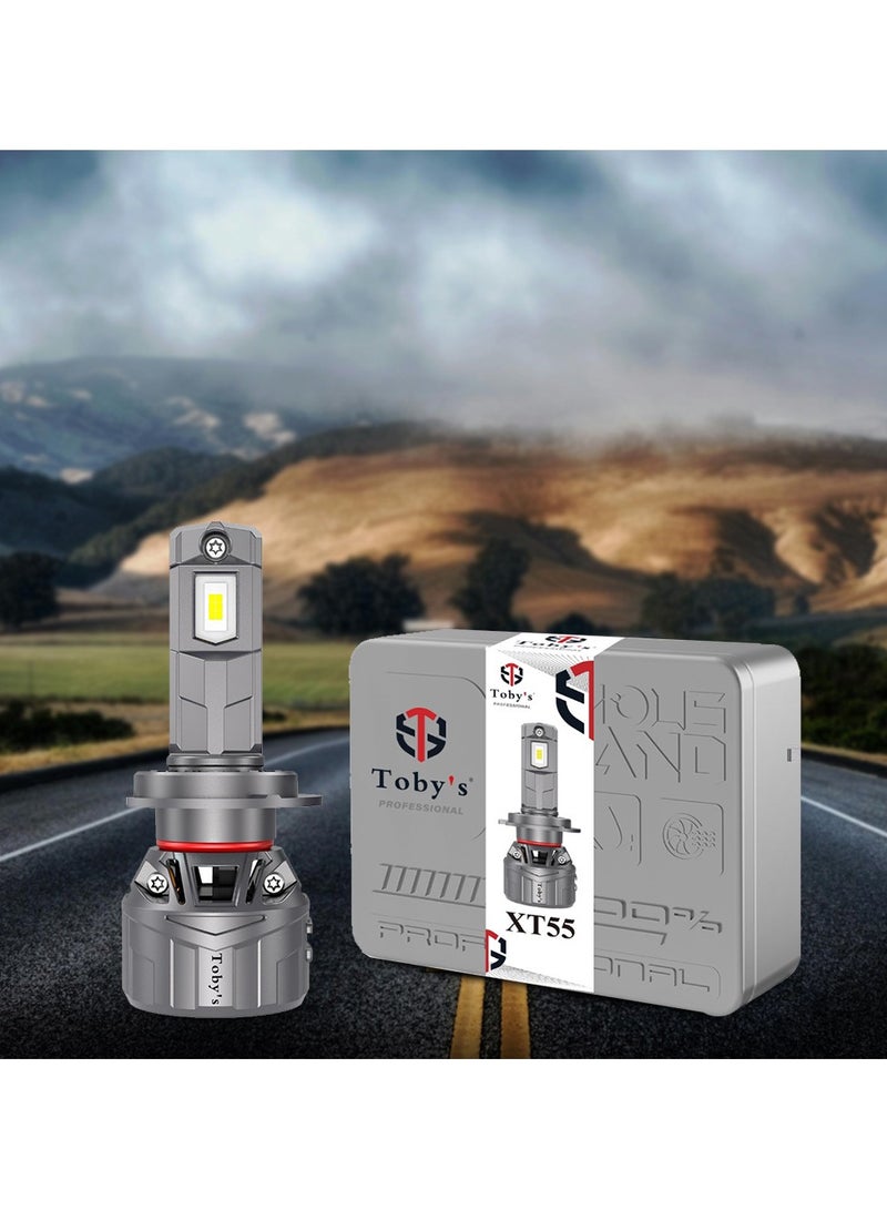 توبيز مصباح أمامي LED للسيارة من Tobys XT55 H18 قطعتين أصليتين بقوة 110 وات/زوج، 11000 لومن/زوج، بدرجة حرارة لون 6500 كلفن - Image 5
