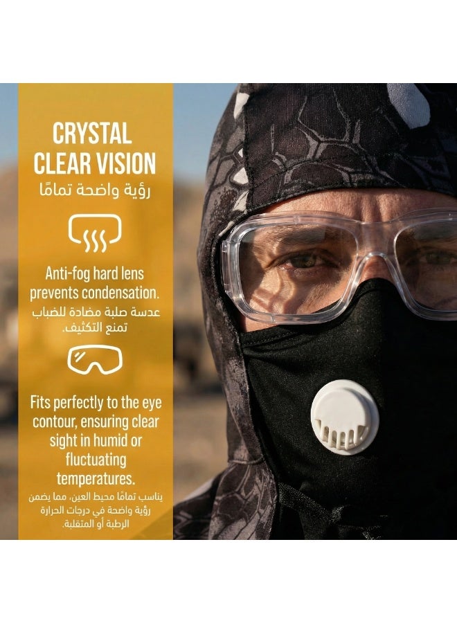 Zesen Unisex cape/hood, dustproof and windproof, with detachable anti-fog lenses and a breathing valve. - Image 2
