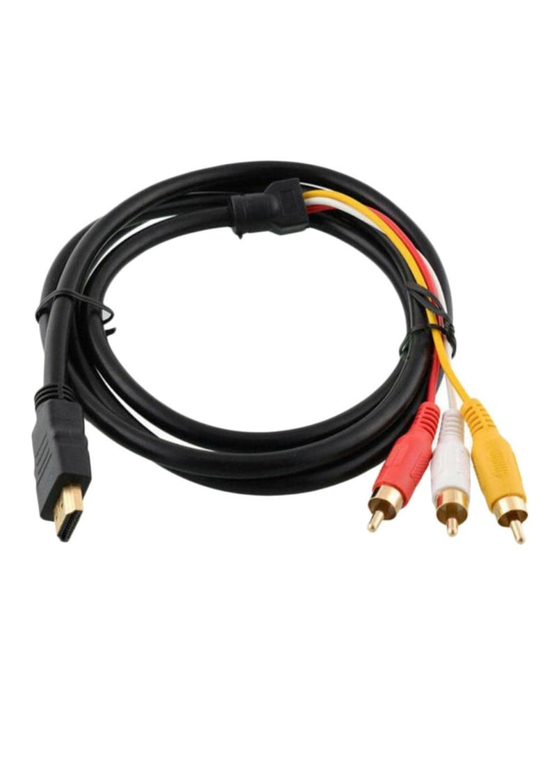 DIGI CORE HDMI to RCA Cable 1.5M HDMI Male To 3-RCA Video Audio AV Component Converter Adapter Cable For HDTV - Image 1
