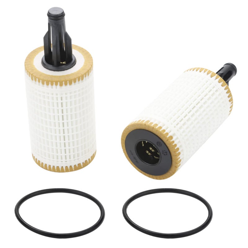 2 Pcs Engine Oil Filter Compatible With MercedesBenz Vehicle C CLS E CLE S ML SL Series Replace 2761800009 HU7025z OX814D L394