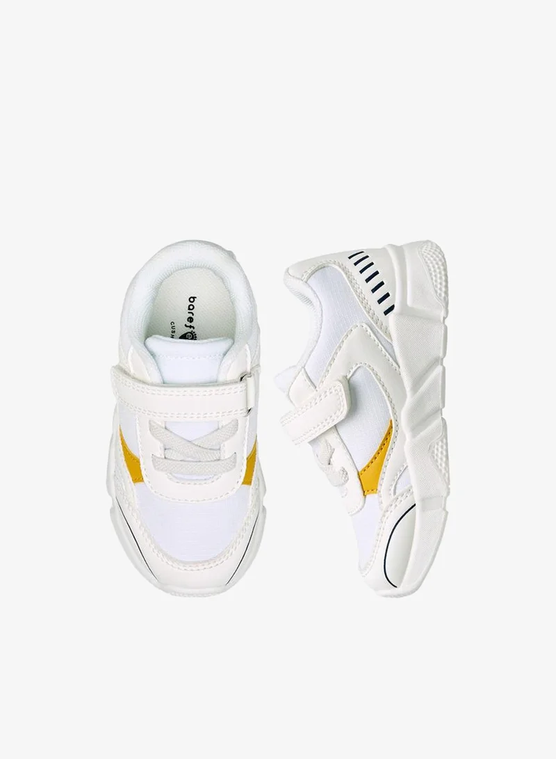 Barefeet WHITE Boys Hook & Loop Sneakers for Men | Best Price UAE