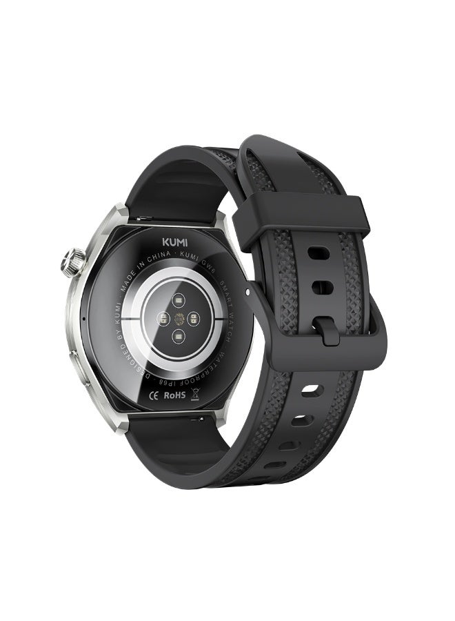 Kumi GW6 Smartwatch 1.43″ AMOLED Display, Bluetooth Calling, AI ChatGPT, 100+ Sports Modes – Black - Image 2