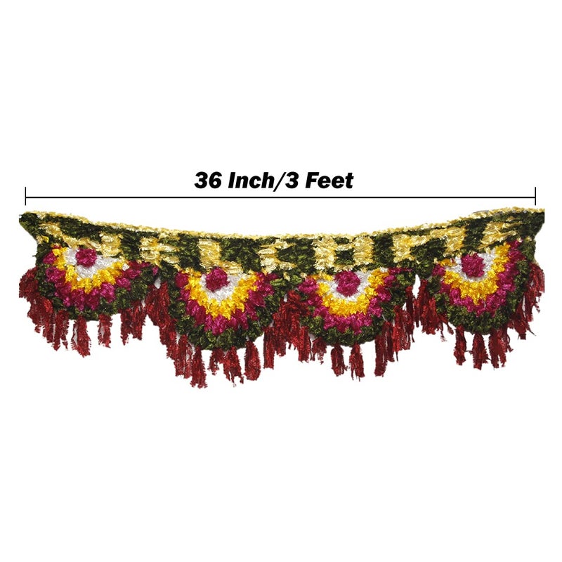 Ecommall Toran Bandarwal for Door Entrance Wall Hanging Main Door Latest Welcome Toran Home Dcor Temple Office Diwali Decoration 36 Inch3 Feet - Image 3