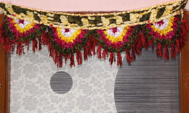 Ecommall Toran Bandarwal for Door Entrance Wall Hanging Main Door Latest Welcome Toran Home Dcor Temple Office Diwali Decoration 36 Inch3 Feet - Image 1