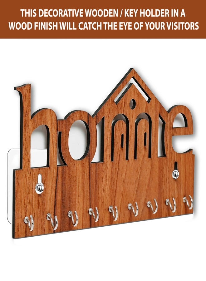 Goelite Key Holder for Home Without Drill | No Drilling Required | Home Keyholders with 9 Hooks with 2 Powerful Wall Hooks - Image 3