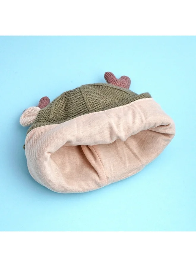 ليتل سربرايز بوكس قبعة شتوية صوف ناعم بتصميم قرن الغزال للأطفال من Olive Baby، 6-18 شهرًا