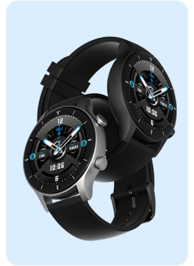 G-TiDe - G-TiDE Smart Watch, R1 Answer/Make Call, 300mAh Big Battery Smartwatch, VC52 Heart Rate Blood Oxygen Temperature Fitness Tracker, Bluetooth5.2 Smart Watch for Android/iOS, IP68 Waterproof, Black - Image 1
