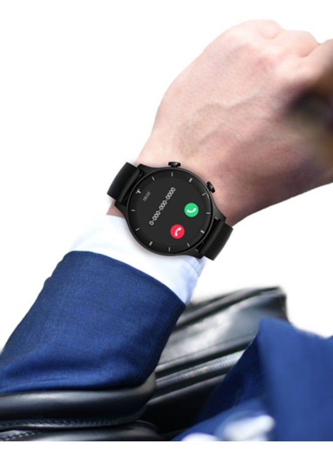 G-TiDe - G-TiDE Smart Watch, R1 Answer/Make Call, 300mAh Big Battery Smartwatch, VC52 Heart Rate Blood Oxygen Temperature Fitness Tracker, Bluetooth5.2 Smart Watch for Android/iOS, IP68 Waterproof, Black - Image 1