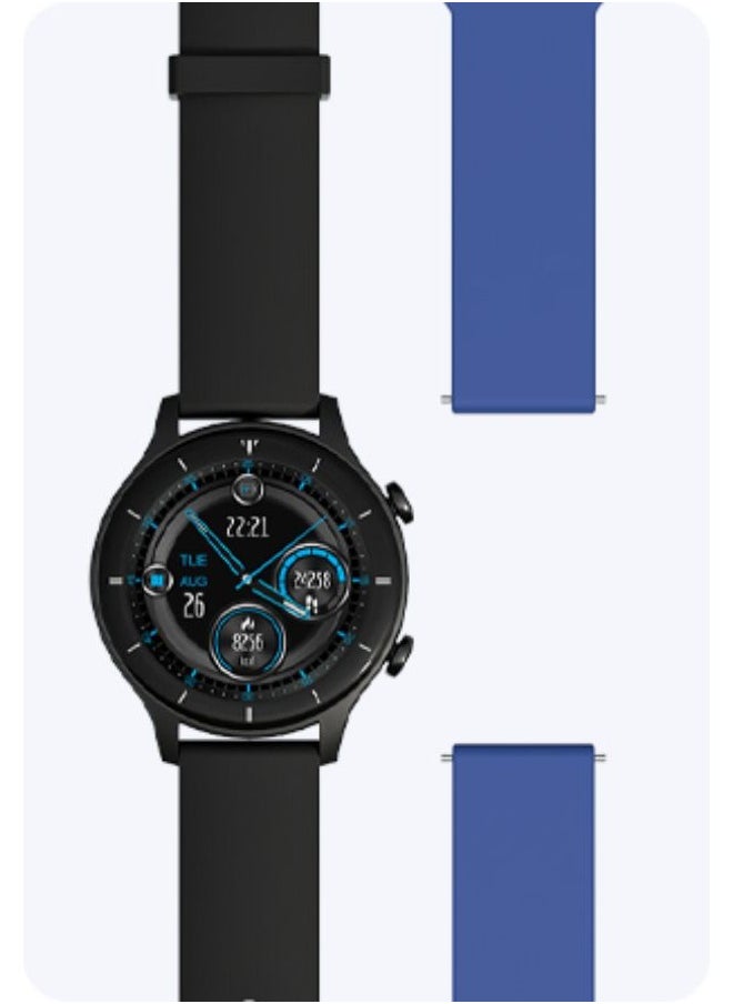 G-TiDe - G-TiDE Smart Watch, R1 Answer/Make Call, 300mAh Big Battery Smartwatch, VC52 Heart Rate Blood Oxygen Temperature Fitness Tracker, Bluetooth5.2 Smart Watch for Android/iOS, IP68 Waterproof, Black - Image 1