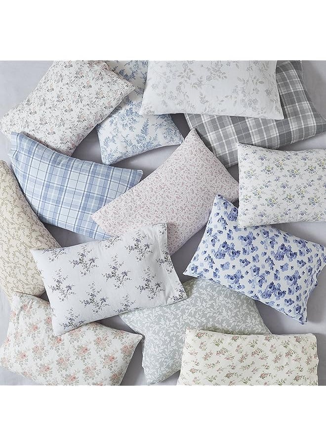 LAURA ASHLEY - Home King Sheets Cotton Flannel Bedding Set Brushed For Extra Softness And Comfort Fawna King - Image 1