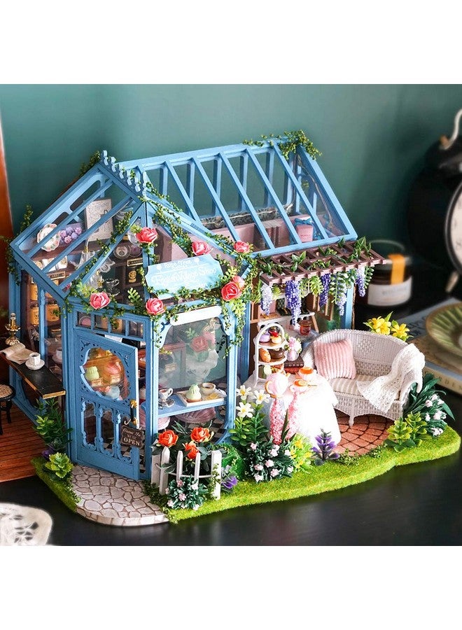 كيوت بي بيت دمى مصغر من CUTEBEE مع أثاث، مجموعة بيت دمى DIY مع مقاومة للغبار، حركة موسيقية، غرفة إبداعية بمقياس 1:24 كهدية عيد الحب للعائلة والأصدقاء (بيت شاي حديقة الورود) - Image 2