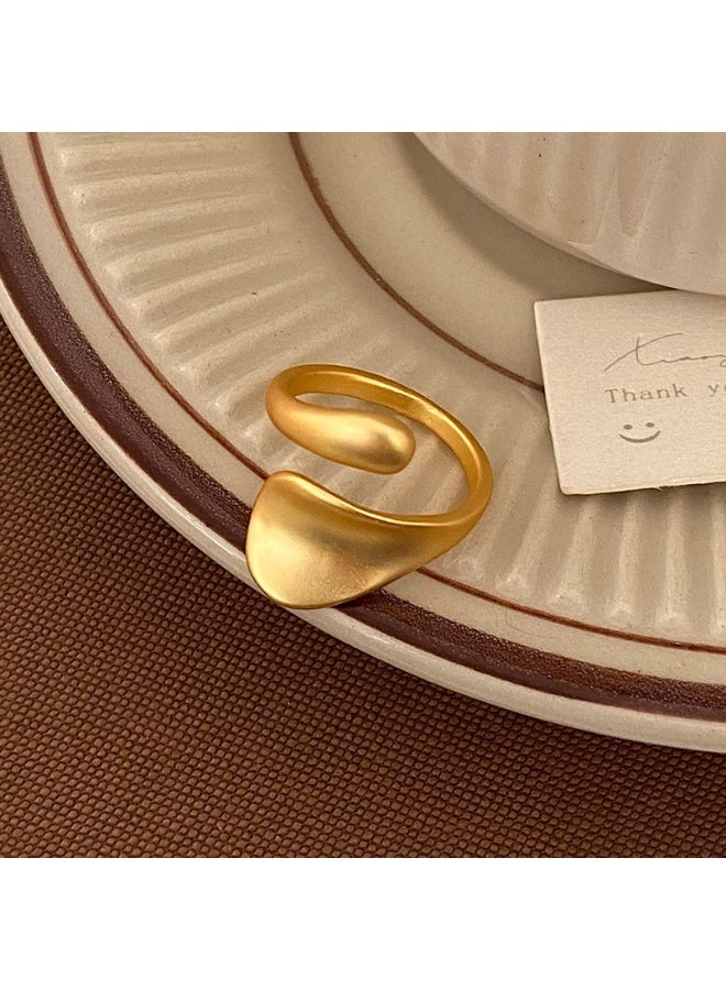 Matte Elegant Classic Gold Ring for Women – Perfect for Daily Wear & Special Occasions  - Image 2