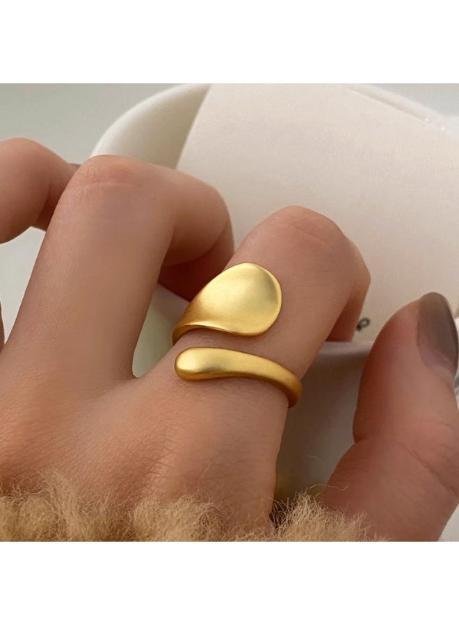 Matte Elegant Classic Gold Ring for Women – Perfect for Daily Wear & Special Occasions  - Image 3