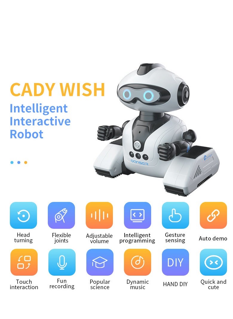 JJRC - Children's Puzzle Education Remote Control Electric Robot Intelligent Interactive Dance Song Programming Toy - Image 1