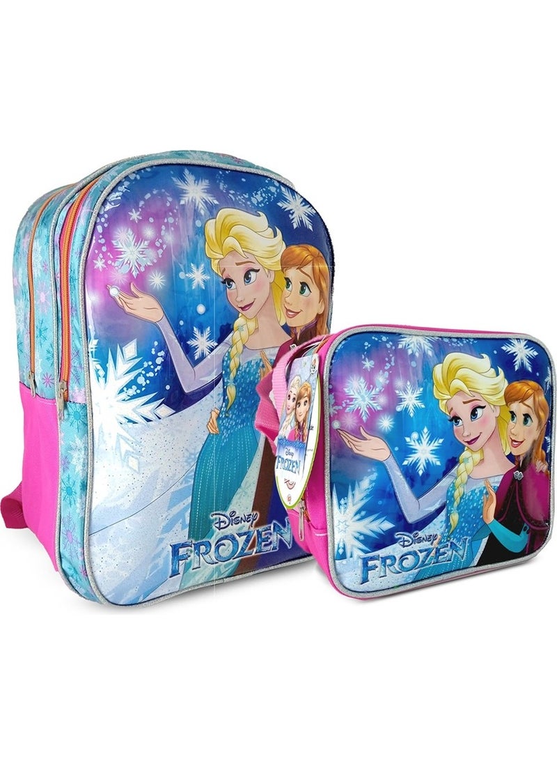 Hakan Çanta Hakan Bag Frozen Original Licensed Sparkling Bag and Lunchbox 