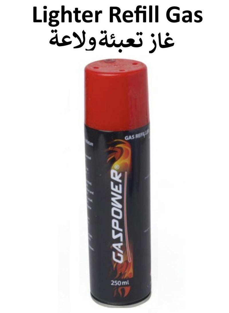 GASPOWER Purified Gas For Refilling With Different Nozzle Heads 250 mL - Image 1