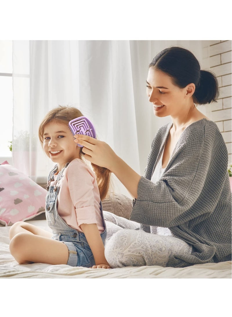 Excefore Detangling Hair Brush Oneleaf Hairdressing Comb, Paddle Hair Brush, Soft Flexible Anti-static, No Pulling or Split Ends, Softens and Improves Hair Texture, Stimulates Massage Scalp - Image 2