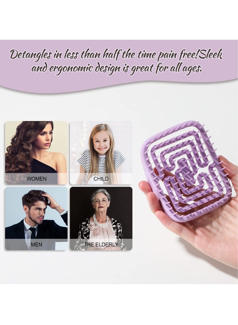Excefore Detangling Hair Brush Oneleaf Hairdressing Comb, Paddle Hair Brush, Soft Flexible Anti-static, No Pulling or Split Ends, Softens and Improves Hair Texture, Stimulates Massage Scalp - Image 4