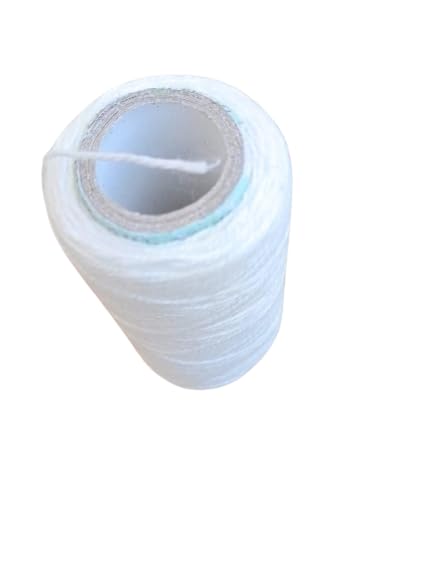 Hookcart Cotton Yarn Thread Unbreakable for Flower Garland Making and Other Crafts, White, Pack of 5 - Image 3