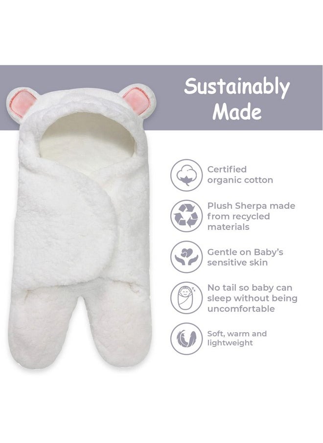 Jam Naturals Jam Naturals- Baby Swaddle Blanket, Cute Bear Organic Receiving Swaddling Wrap, Newborn Baby Girl Soft Plush Registry Gift (Pink 0-3)  - Image 2