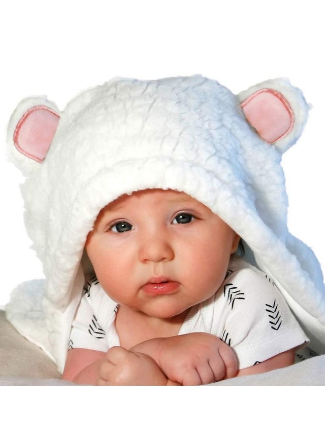 Jam Naturals Jam Naturals- Baby Swaddle Blanket, Cute Bear Organic Receiving Swaddling Wrap, Newborn Baby Girl Soft Plush Registry Gift (Pink 0-3)  - Image 3