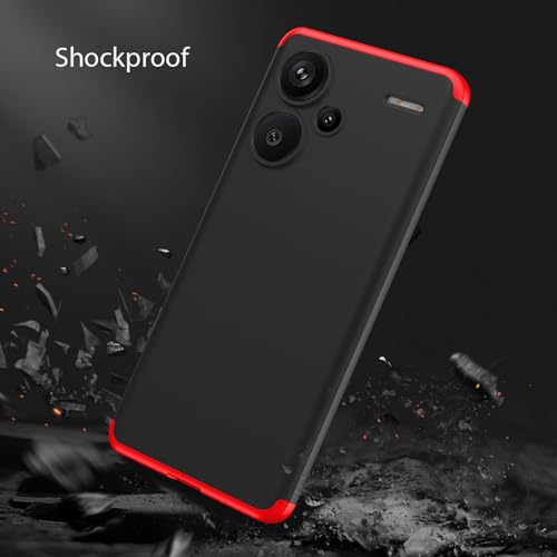 Kapa Double Dip Full 360 Protection Back Case Cover for Redmi Note 13 Pro Plus (5G) (Red, Black) - Image 3