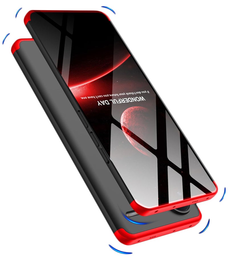 Kapa Double Dip Full 360 Protection Back Case Cover for Redmi Note 13 Pro Plus (5G) (Red, Black) - Image 1