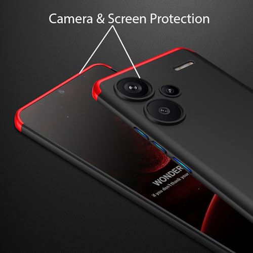 Kapa Double Dip Full 360 Protection Back Case Cover for Redmi Note 13 Pro Plus (5G) (Red, Black) - Image 4