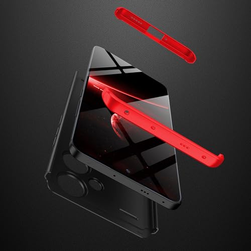 Kapa Double Dip Full 360 Protection Back Case Cover for Redmi Note 13 Pro Plus (5G) (Red, Black) - Image 5