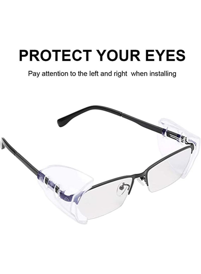 Generic 1 Pairs Safety Eye Glasses Side Shields Slip On Clear Side Shields for Safety Glasses Fits Small to Medium Eyeglasses Frames  - Image 3