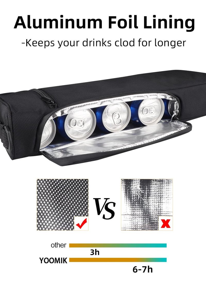 Y&D Golf Cooler Bag - Insulated Beer with Accessories Holds 6-Pack of Cans or Two Wine Bottles Perfect for Men's Sports Bags - Image 3