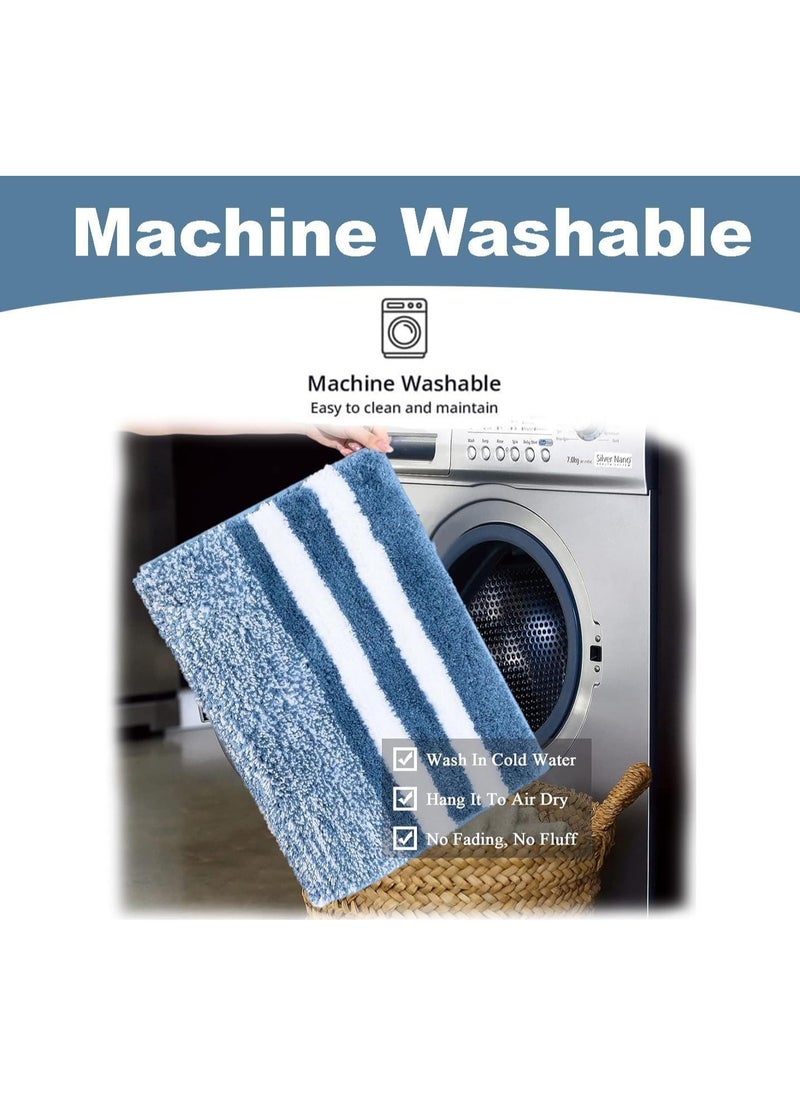TYCOM Bathroom Rugs Bath Mat 40x60cm Non-Slip Fluffy Soft Plush Microfiber Shower Carpet Rug Machine Washable Quick Dry Ultra Bath Mats for Tub Bathroom and Shower  - Image 5