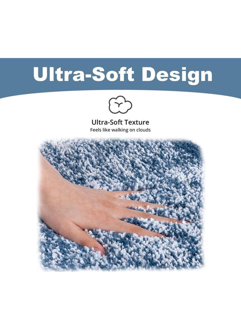 TYCOM Bathroom Rugs Bath Mat 40x60cm Non-Slip Fluffy Soft Plush Microfiber Shower Carpet Rug Machine Washable Quick Dry Ultra Bath Mats for Tub Bathroom and Shower  - Image 2