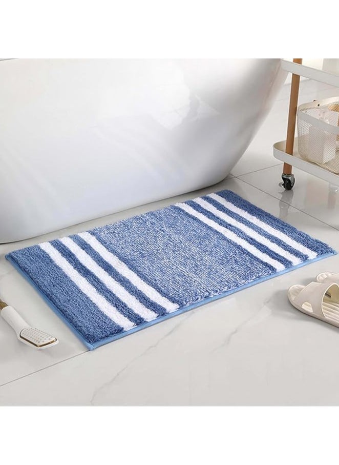 TYCOM Bathroom Rugs Bath Mat 40x60cm Non-Slip Fluffy Soft Plush Microfiber Shower Carpet Rug Machine Washable Quick Dry Ultra Bath Mats for Tub Bathroom and Shower 