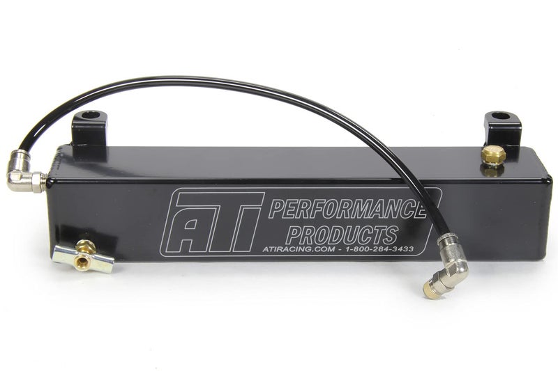 ATI Performance Products Overflow Tank, Pro-X, Transmission Fluid, 1 L, 10 x 2 x 2 in Rectangular, 1/8 in NPT Female Inlet, Aluminum, Black Powder Coat, Powerglide, Kit - Image 4