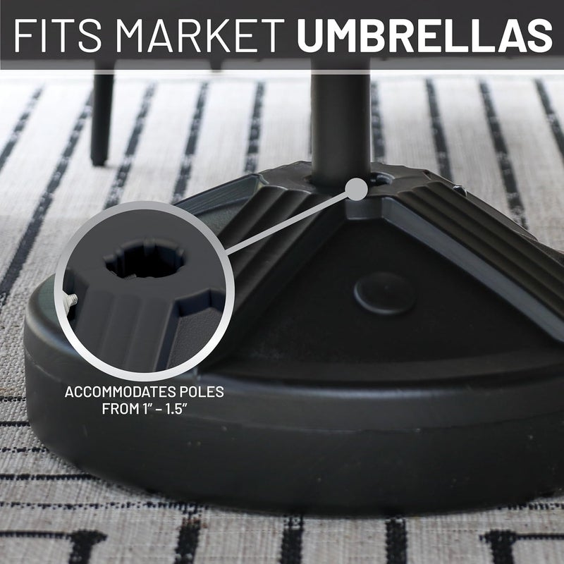US Weight Durable 50 Pound Umbrella Base Designed to be Used with a Patio Table - Image 5