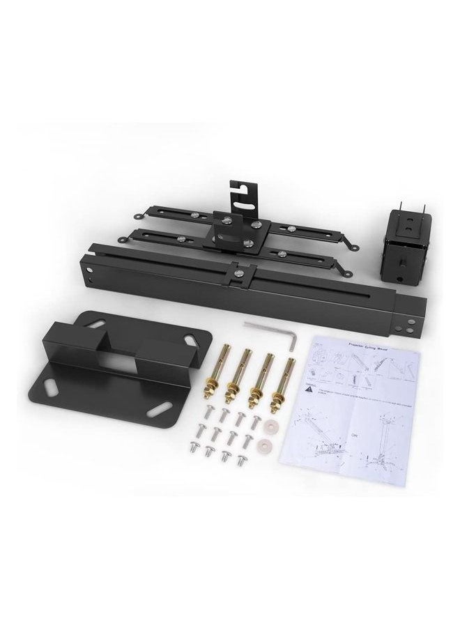 Universal Projector Ceiling Mount, Adjustable Height, Rotating Joint, Wall Mount Projectors Bracket (43-65cm) Black