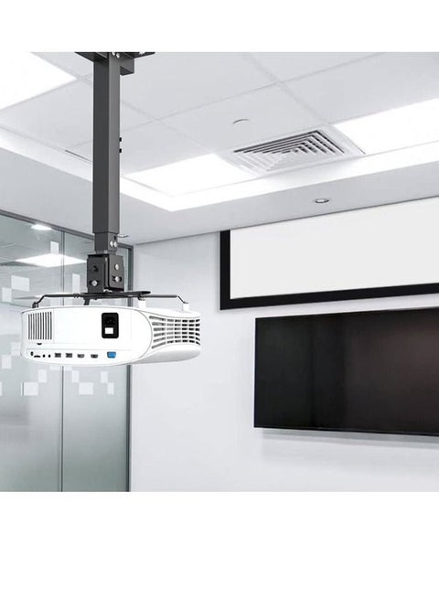 Portable Black Color Projector Ceiling Mount Adjustable 43 To 65cm Roof Bracket For DLP LCD LED Wall Hanger For Office