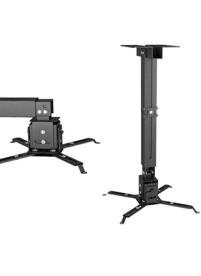 Universal Projector Ceiling Mount, Adjustable Height, Rotating Joint, Wall Mount Projectors Bracket (43-65cm) Black