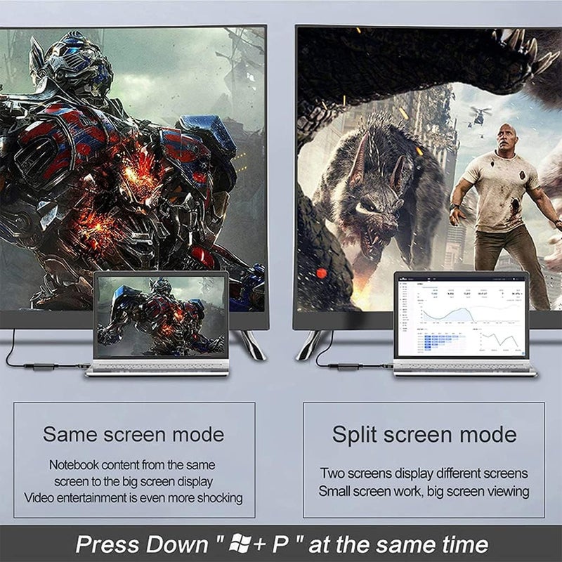1Goal USB to Vga Adapter,USB 3.0/2.0 to Vga Adapter Multi-Display Video Converter- Pc Laptop Windows 7/8/8.1/10,Desktop,Laptop,Pc,Monitor,Projector,HDTV,Chromebook. No Need Cd Driver. (Black) - Image 5