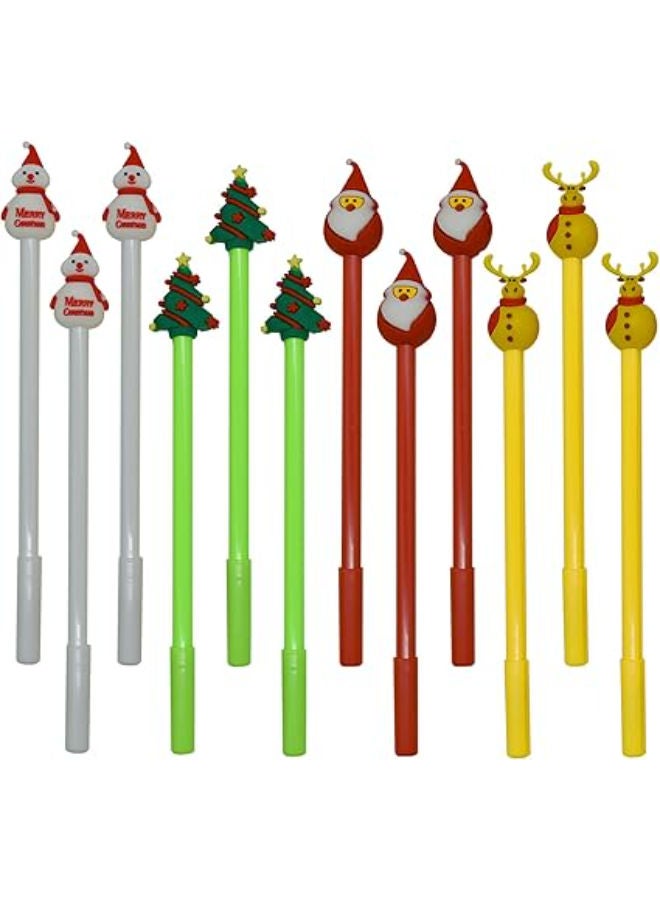 12 pieces - Christmas Gel Pens with Black Ink - Image 1