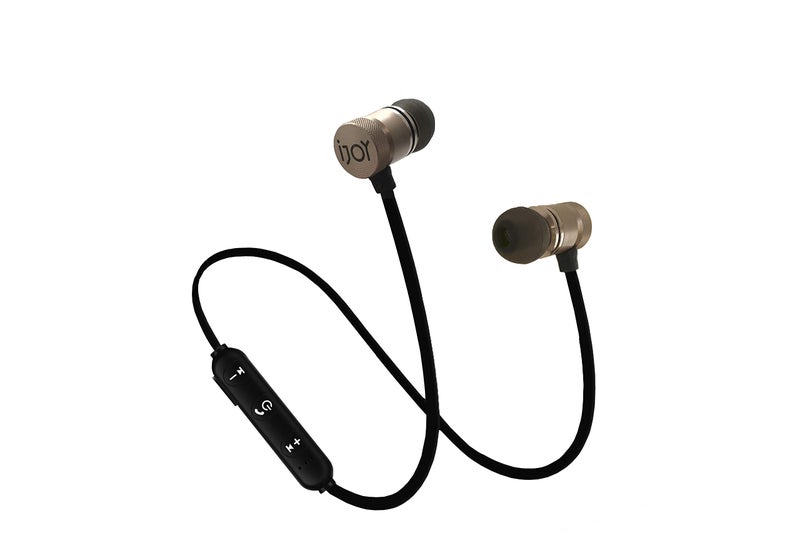 iJoy Bluetooth Wireless Sport Earbuds IPX4 Sweatproof Sport Headphones with Microphone, Noise Cancelling Earphones, Noise Cancelling Headset for Workout, Running, Gym - Image 1