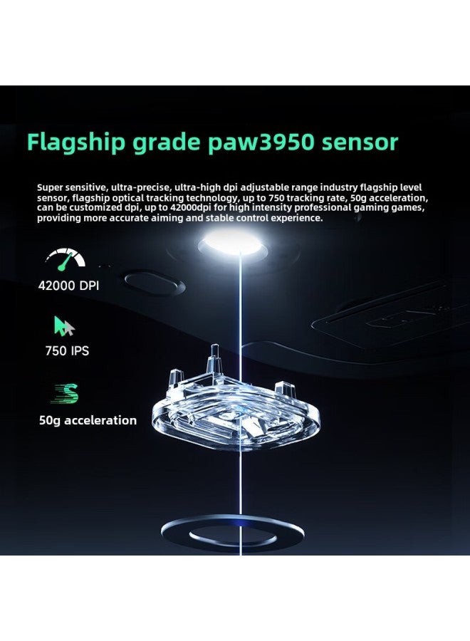 MCHOSE Mai From A7 High-end Lightweight Wireless Mouse Game E-sports Office Three-mode Connection 3395 Mouse-Color:A7ultra White Light Micro Motion - Image 3