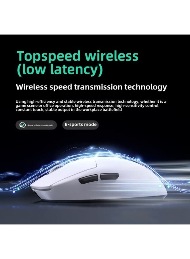 MCHOSE Mai From A7 High-end Lightweight Wireless Mouse Game E-sports Office Three-mode Connection 3395 Mouse-Color:A7ultra White Light Micro Motion - Image 4