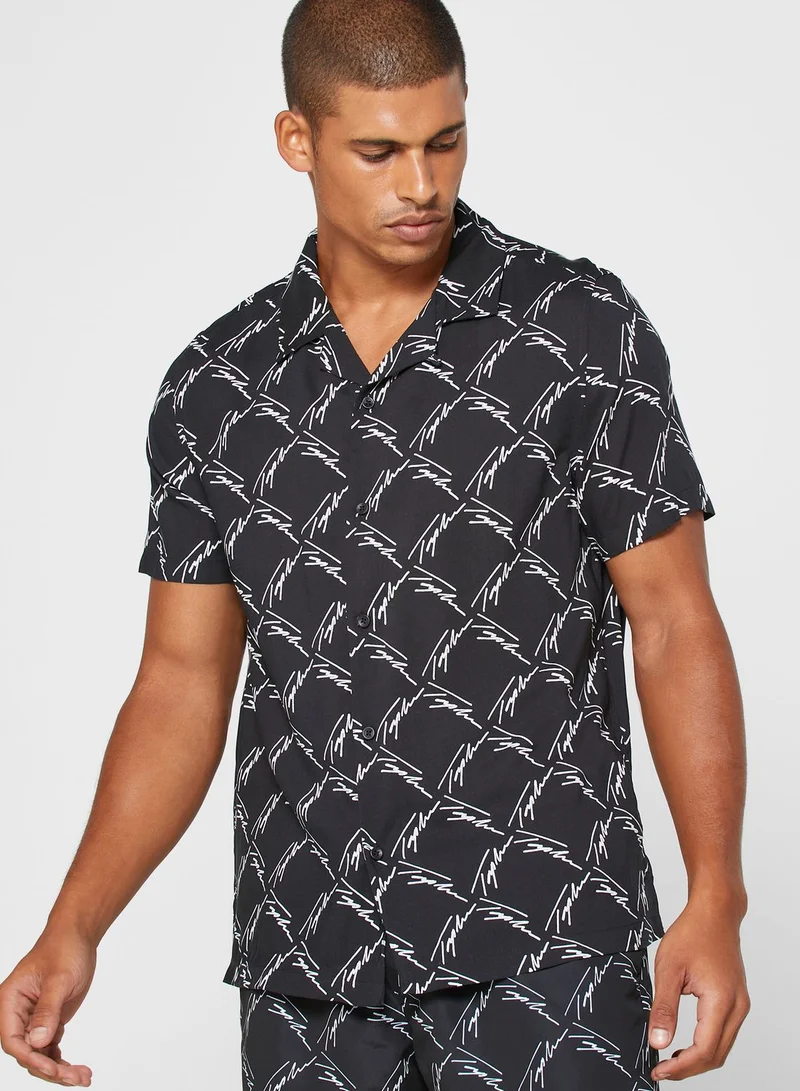 TOPMAN Signature Print Slim Fit Shirt for Men Best Price Bahrain